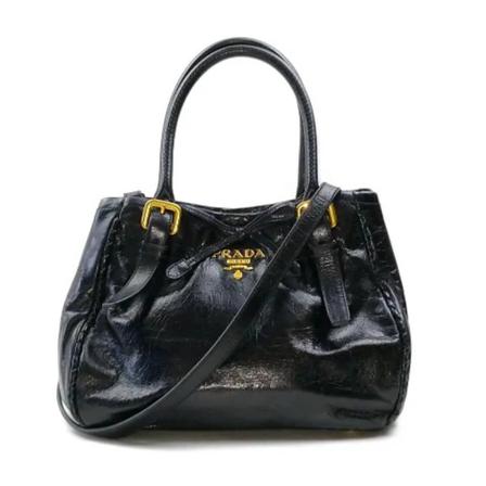 Prada Vintage, Pre-owned Handbag Zwart, Dames, Maat:ONE Size,leer