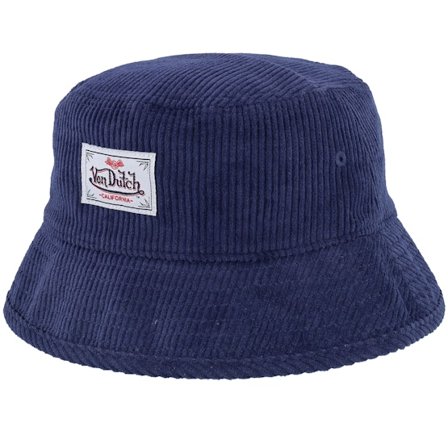 Von Dutch - Blau bucket Hut - Square Patch Hat Navy Bucket @ Hatstore
