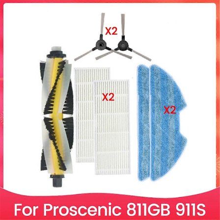 Pääharja HEPA-suodatin Moppiliina 811GB 911S:lle, varaosat tehokkaaseen kodin siivoukseen