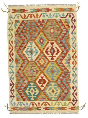 Tribal Small Kilim Afghan Old Style Rug 101X154 Wool