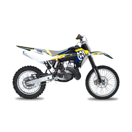 Dekorset Blackbird Dream 4 Weiß-Gelb-Blau - Husqvarna WR 300 2009-2013