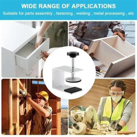 C-klemme Kabinett Jigs Skuffefesting Klips for Installering av Dør Skuff Fleksible Trebearbeidingsverktøy 4PCS Plus