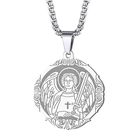 Sankt Georg Hängehalsband för Män Kvinnor Krigare St Georg S Draken Totem Medaljong Charm Halskedja Amulet Smycken-WELLNGS