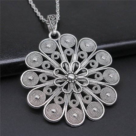 1 stycke 75X61 mm Mandalamönster Charms Halsband Halsband Presenter till vänner