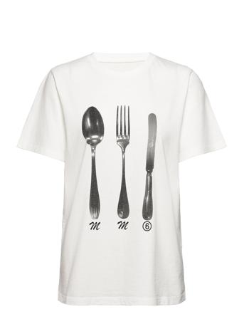 T-Shirt T-shirts & Tops Short-sleeved Valkoinen MM6 Maison Margiela