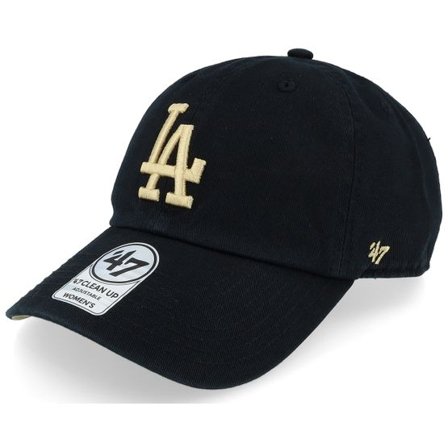 47 Brand - MLB Svart unconstructed Keps - Los Angeles Dodgers Bagheera Under Clean Up Black Dad Cap @ Hatstore