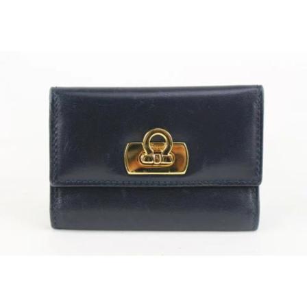 Salvatore Ferragamo Pre-owned, Pre-owned Leather wallets Zwart, unisex, Maat:ONE Size