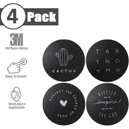 4 st Svarta Dörrstopp Väggskydd Sovrumsdörr Stötdämpare Matt Silikon (a57)