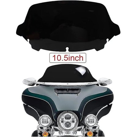 10,5 tum svart vindruta vindruta vinddelare kompatibel med 14-22 Harley Davidson Touring Street Glide Electra Glide Flht Flhtcu Ultra Classic(