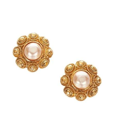 Chanel Vintage - Vintage Smycken - Gul - Dam - Storlek: One Size, Dam, Storlek: ONE SIZE