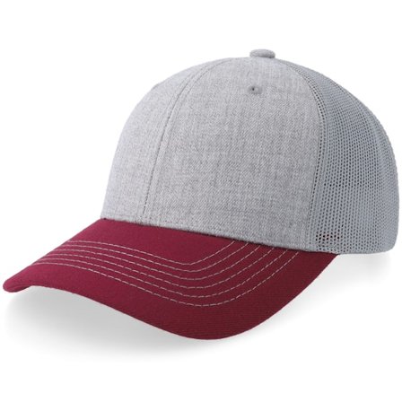 Equip - Grey trucker Czapka Z Daszkiem - Heather Grey/Wine Trucker @ Hatstore