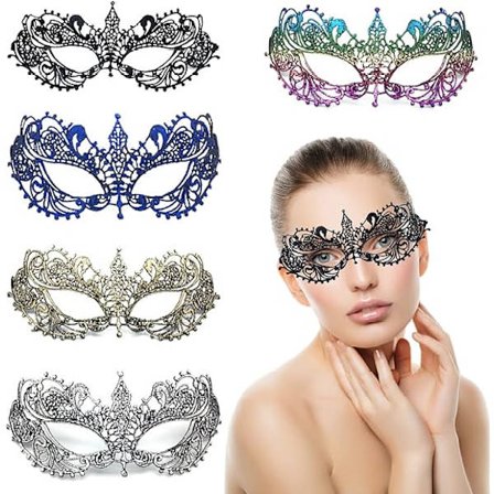 5 stk blonder maske til prom. Maskerade masker, blonder øyemasker, min