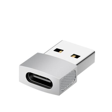 Type-C-USB3.0-naarassovitin, USB2.0-USB-C-matkapuhelinsovitin, sovitin ((sinkkiseos) C-naaras-USB2.0-uros (hopea)),