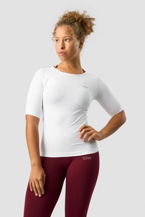 ICANIWILL - Everyday Seamless T-shirt Mid Sleeve White - Dame - ICIW