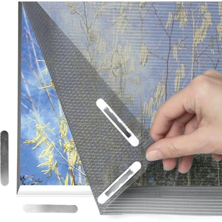 Pollennett for vinduer med magnetisk lukking | Insektnett kan tilpasses individuelt opptil 150 x 130 cm, pollen, grå