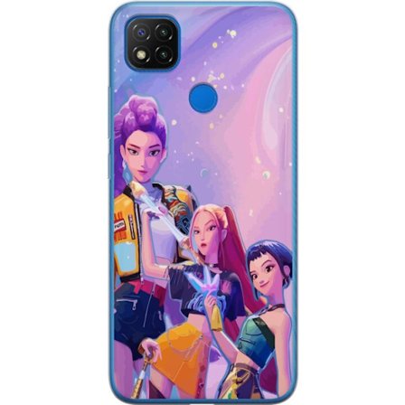 Kompatibelt Mobildeksel til Xiaomi Redmi 9C Futuristiske popdamer i neonfarger med magiske detaljer mot en drømmeaktig galaksebakgrunn