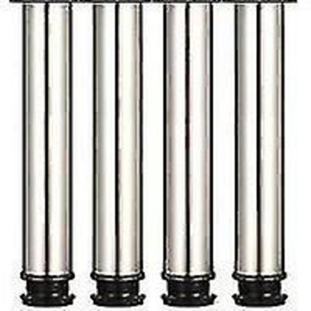 Justerbare ben 250mm Høyde Tykkere Skapben Bordben Møbelben, Børstet Rustfritt Stål, Justerbar Høyde 0-15mm