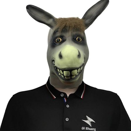 Cartoon Donkey Latex Mask Anaimal Full Headgear Halloween Mask
