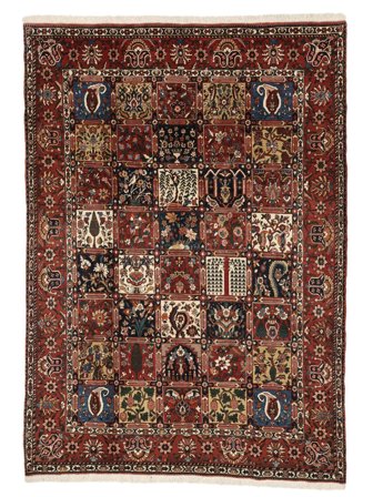 Anudada A Mano Bakhtiar Fine Alfombra 215X301 De Lana Negro/Marrón