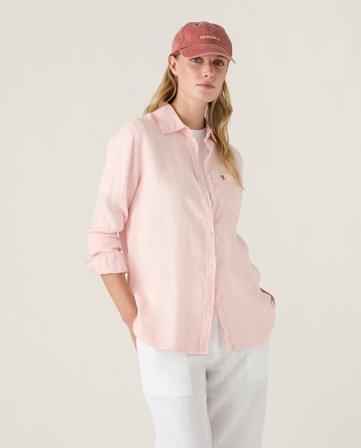 Lexington Klassisk linskjorte, lyserosa