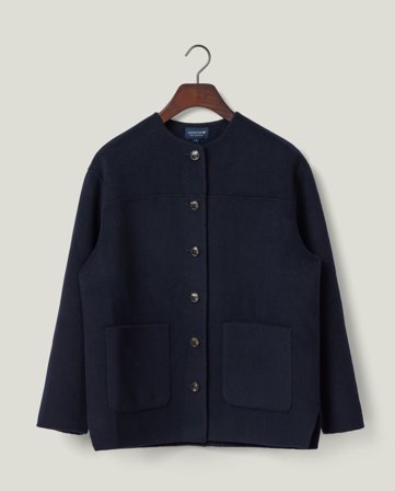 Lexington Doppelseitige Jacke aus Wollmischung, Dunkelblau