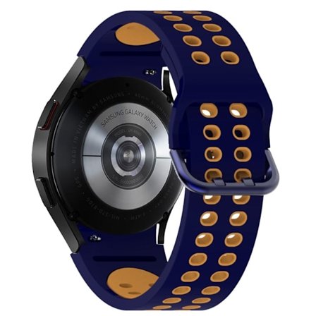Samsung Galaxy Watch 5 (44mm) / (40mm) / Pro dobbeltfarvet silikoneurrem - Blå / Brun
