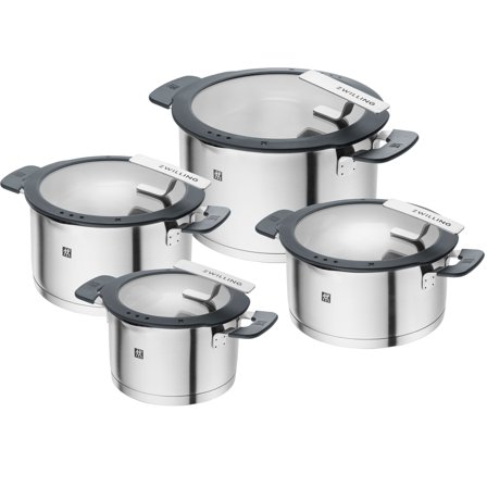 Zwilling Simplify grytset 4 delar + 4 lock, rostfritt stål | Matlagning > Kokkärl & Stekpannor > Grytset & Kastrullset | Bagaren och Kocken