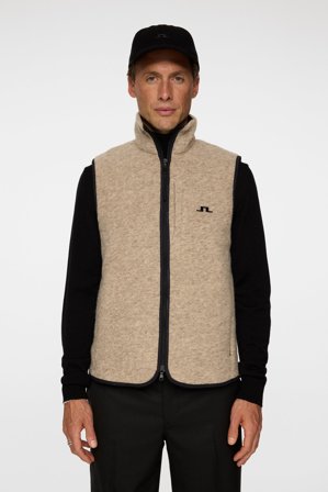 J.Lindeberg - Duncan Wool Fleece Vest - Grey - Mann - S