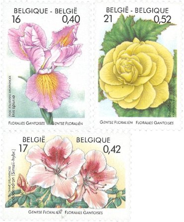 Belgien - Blomstershow Ghent - Postfrisk sæt 3v