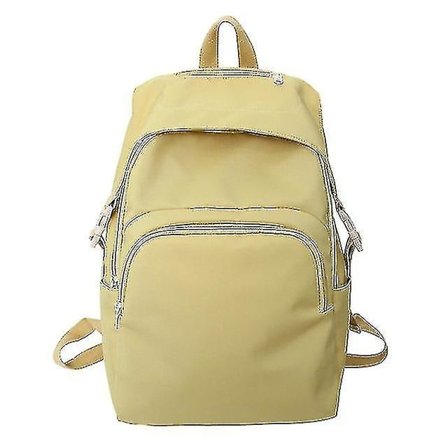 Stor kapacitet enfärgad skolväska högskolestudenter ryggsäck kvinnlig enkel japansk gymnasium ryggsäck vattentät ryggsäck