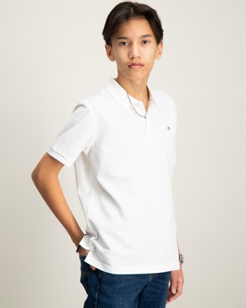 GANT SHIELD SS PIQUE Vit Piké Kille - Kids Brand Store