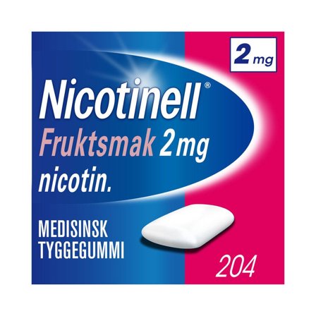 Nicotinell 2 mg tyggegummi fruktsmak 204 stk
