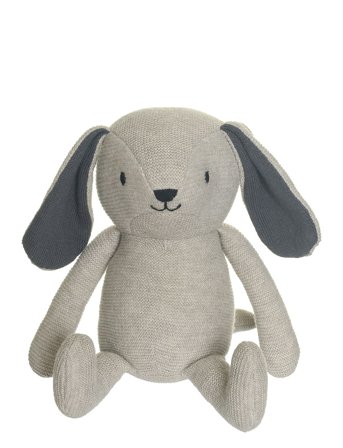 Teddy Baby, Organic Dog, Knitted Blue Teddykompaniet