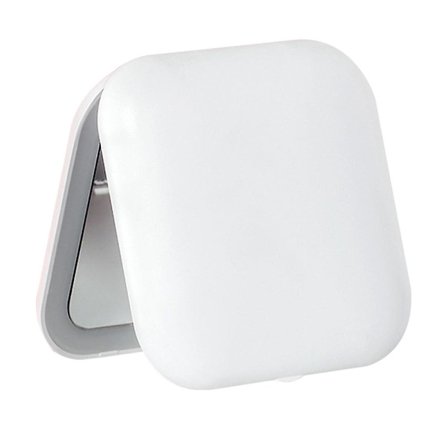 Led smink spegel med 5x förstoring, fyll ljus dubbelsidig fällbar spegel