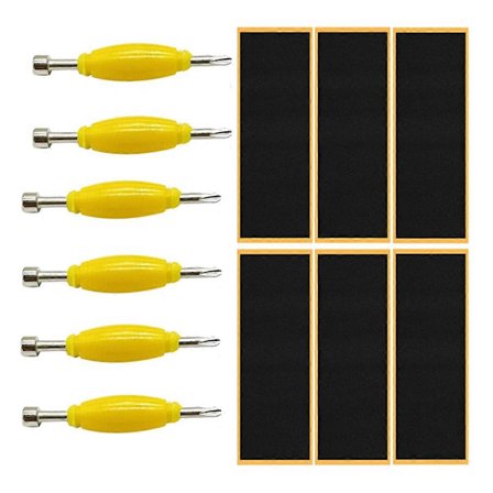 12-pakning Fingerboard Grip Tape Klebrig Skum Klistremerke Erstatning + Skrutrekker Verktøy Muttertrekker for Fing