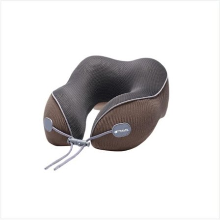 Memory Foam U-muotoinen niskatyyny matkustukseen ja toimistoon, irrotettava pestävä päällinen coffee