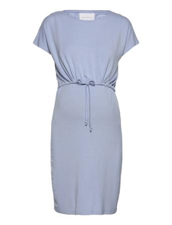 Mlalison June S/S Jersey Abk Dress 2F A. Kort Kjole Blå Mamalicious