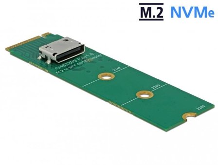 Delock M.2 Key M to 1 x OCuLink SFF-8612 Converter - grensesnittsadapter - M.2 Card