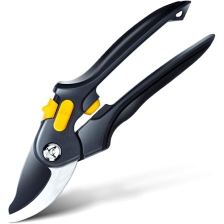 Premium Titanium Trädgårdssax Japanskt Stål och Teflon Rak