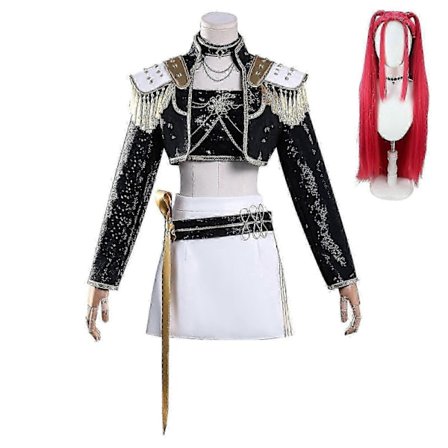 KPop Demon Hunters Mira Sort Cosplay Kostumesæt - Halloween Fest Fancy Dress til Kvinder