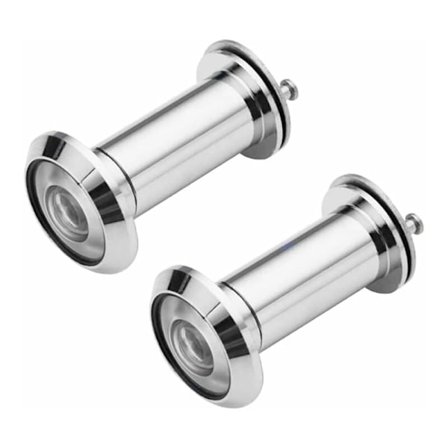 Vidvinkel kikkhull med deksel, for 40mm til 55mm tykk dør for hjemmekontorhotell (sølv)-