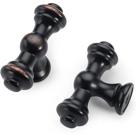 6 Svarte Håndtak - Kjøkkenskapsknapper Moderne Møbler K