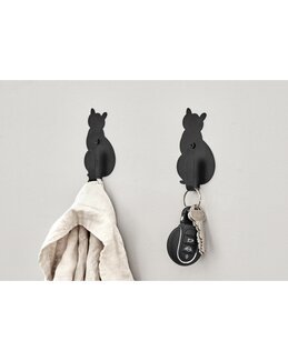 Krokar med kattmotiv 2-pack Svart - Linea