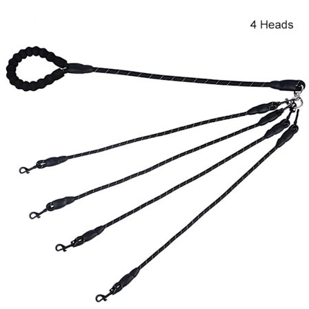 Flervägs vävda dragkoppel Inga trassel Bärbart koppel Samtidig dragning Flera hund Husdjur Katt Valp