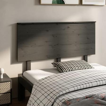 Vidaxl Sänggavel Grå 139x6x82,5 Cm Massiv Furu Grå