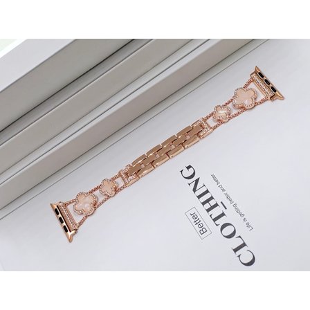 Klockarmband för Apple Watch iWatch 42/44/45/49mm Serie 10 46mm Roséguld + Färgskal