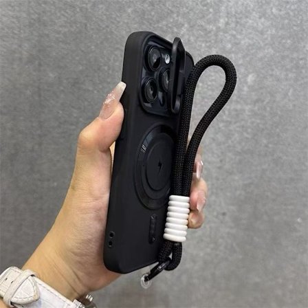 Kompatibel med Apple 16 Pro Max cover med lanyard og linseholder