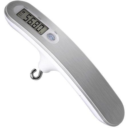 Digital Bågdragviktsvåg 50 kg, Silver Bågskytte Våg med 4 Enhetsomvandlingar, Dubbelanvändning som Resväska Våg för Recurve