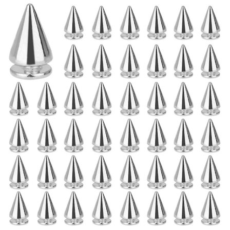 50 stk. kegl studs pigge 10*26mm punk pigge studs seje metal pigge nitte skrue bag kugle pigge til tøj læderjakke diy håndværk bælte taske bh