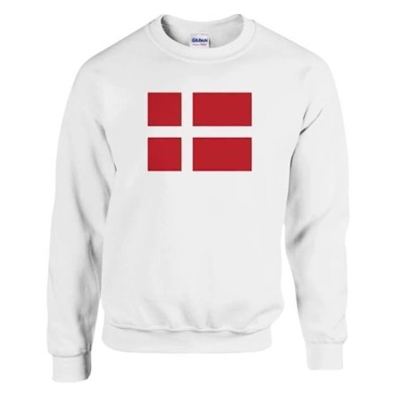 Sweatshirt - PIXELFORMA - Danmarks flag - Lange ærmer - Klassisk krave - Unisex